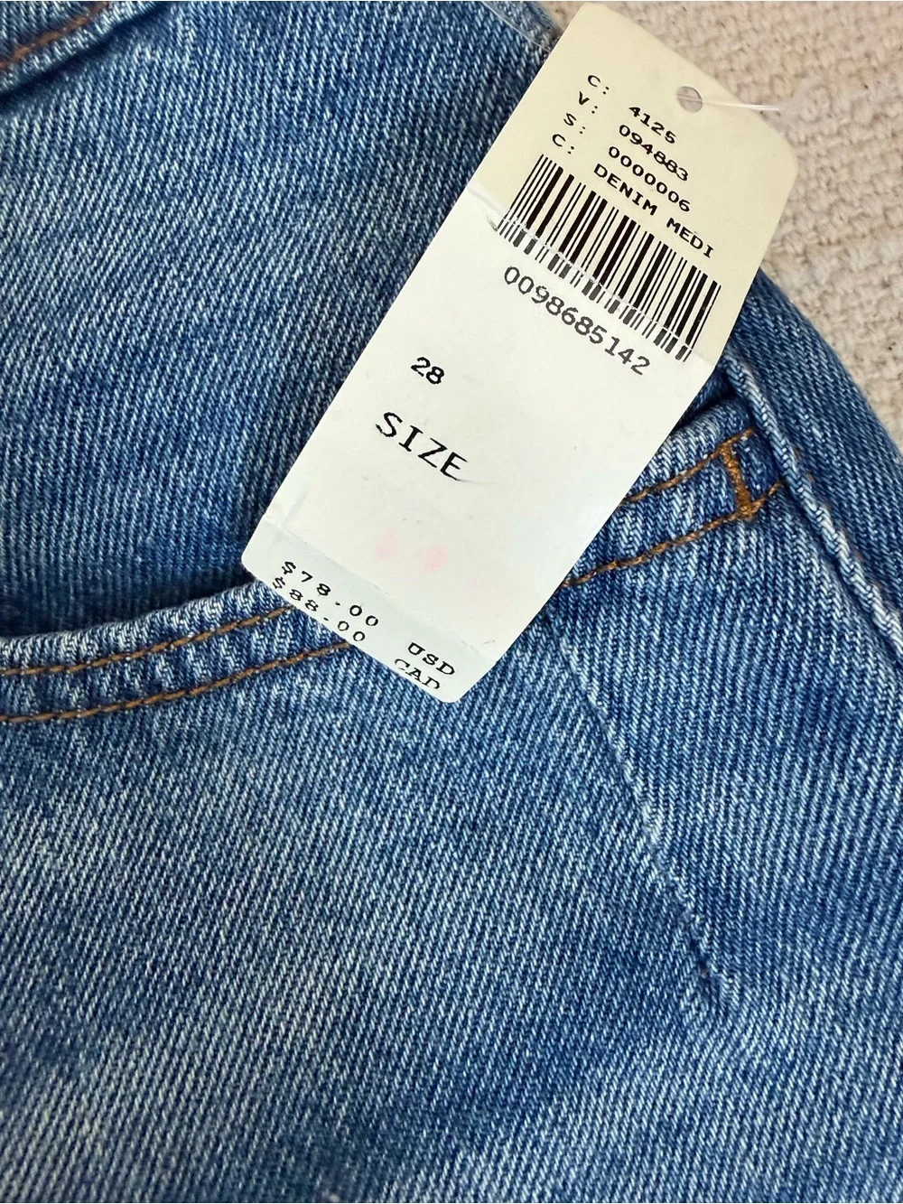 Anthropologie Pilcro Blue High Waisted Jean Shorts The Everyday Denim Shorts - Picture 5 of 9
